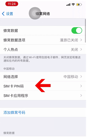 扎兰屯苹果14维修网分享如何给iPhone14的SIM卡设置密码 